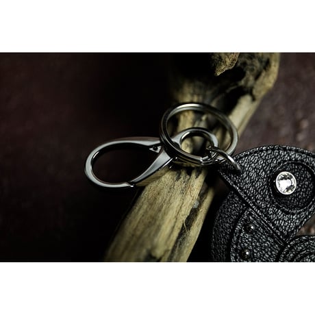 Leather Key Holder ( Small ) / Reon Icon Swarovski Eyes Design ( 88 Colors )