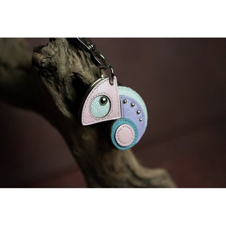 Leather Key Holder ( 2Small ) / Reon Icon Design  ( Combination Color )