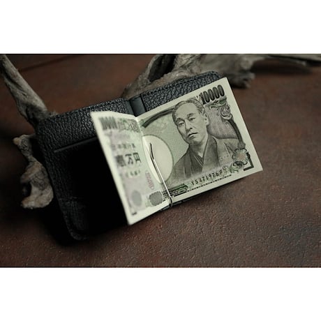 Leather Bill Clip Wallet / Reon Icon Design ( 88 Colors )