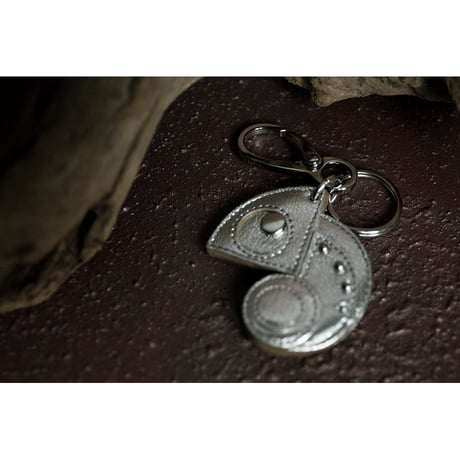 Leather Key Holder ( Small ) / Reon Icon Design ( Silver )
