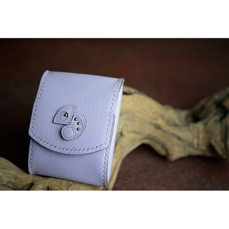 Leather Box Coin Case / Reon Icon Design ( Lavender )
