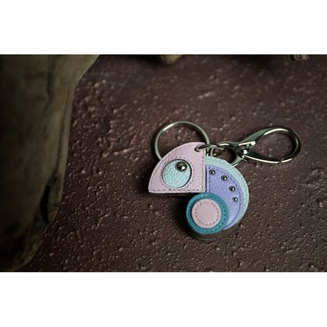 Leather Key Holder ( 2Small ) / Reon Icon Design  ( Combination Color )