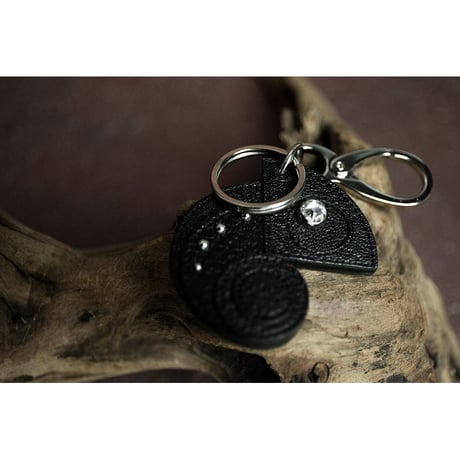 Leather Key Holder ( Small ) / Reon Icon Swarovski Eyes Design ( 88 Colors )