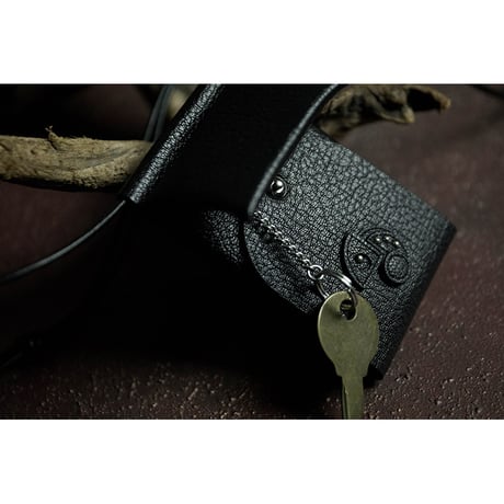 Leather Hang Neck Minimal Wallet / Reon Icon Design ( 88 Colors )