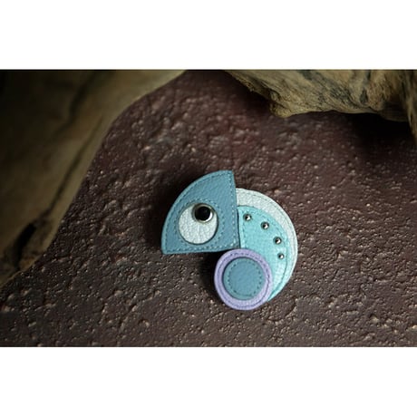 Leather Brooch ( Tiny ) / Reon Icon Design ( Combination Color )