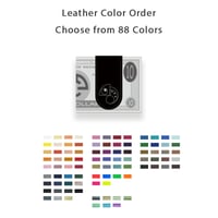 Leather Money Clip / Reon Icon Design ( 88 Colors )