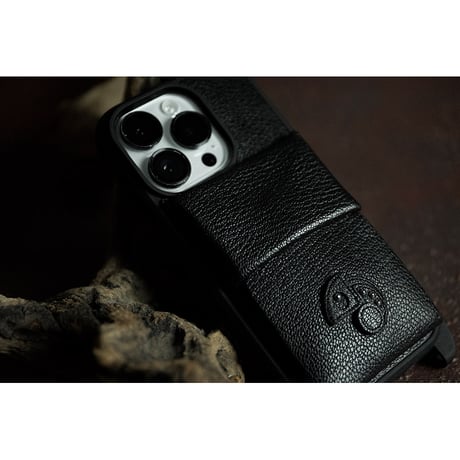 Leather Wallet function Shoulder Hook iPhone Case / Reon Icon Design ( 88 Colors )