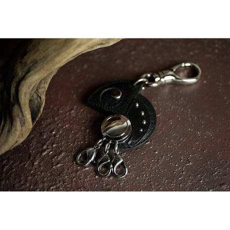 Leather Rotary 3 Pieces Key Holder / Reon Icon Design ( 88 Colors )