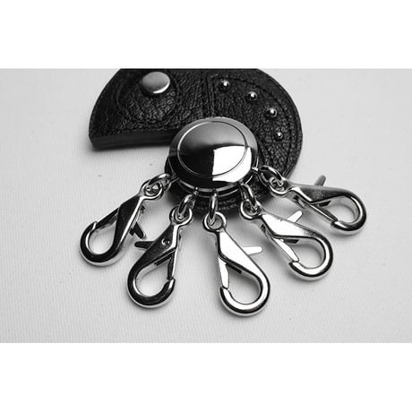 Leather Rotary 5 Pieces Key Holder / Reon Icon Design ( 88 Colors )
