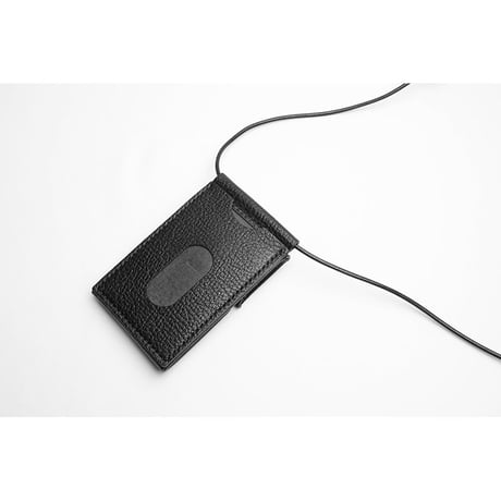 Leather Hang Neck Minimal Wallet / Reon Icon Design ( 88 Colors )