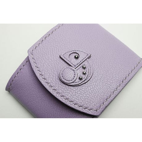 Leather Box Coin Case / Reon Icon Design ( Lavender )
