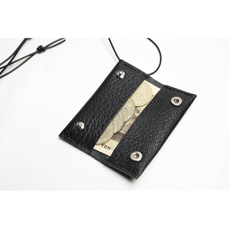 Leather Nano Wallet ( Necklace Type ) / Reon Icon Design ( 88 Colors )