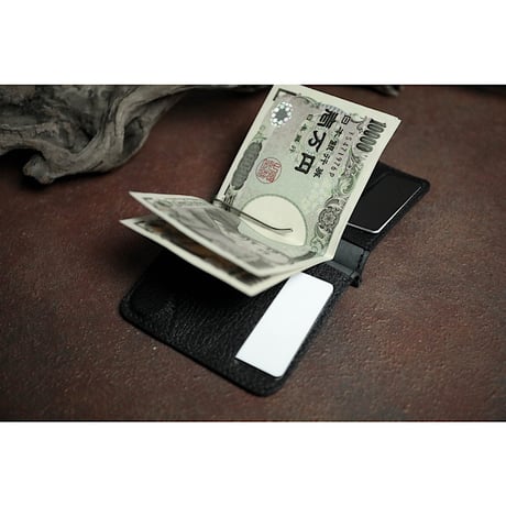 Leather Bill Clip Wallet / Reon Icon Design ( 88 Colors )