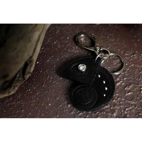 Leather Key Holder ( Small ) / Reon Icon Swarovski Eyes Design ( 88 Colors )
