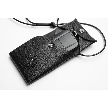 Leather Hang Neck Minimal Wallet / Reon Icon Design ( 88 Colors )