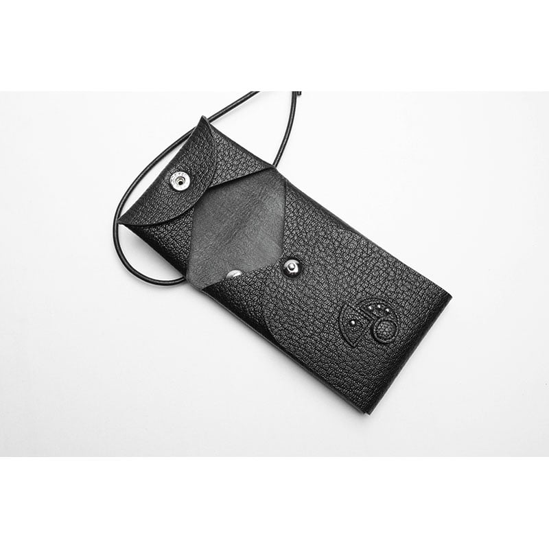 Leather Hang Neck Minimal Wallet / Reon Icon De