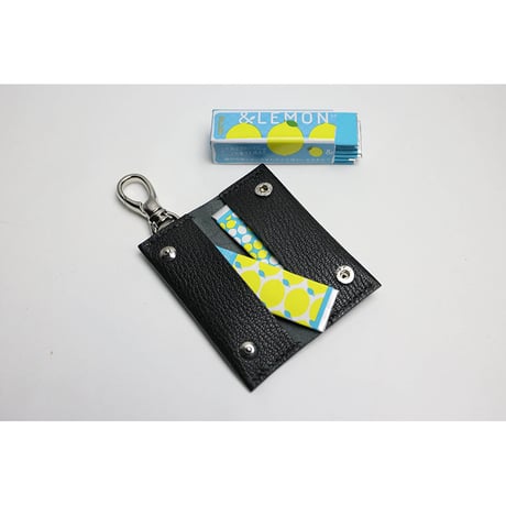 Leather Nano Wallet ( Key Holder Type ) / Reon Icon Design ( 88 Colors )
