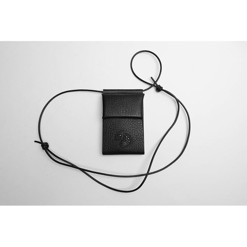Leather Hang Neck Minimal Wallet / Reon Icon De