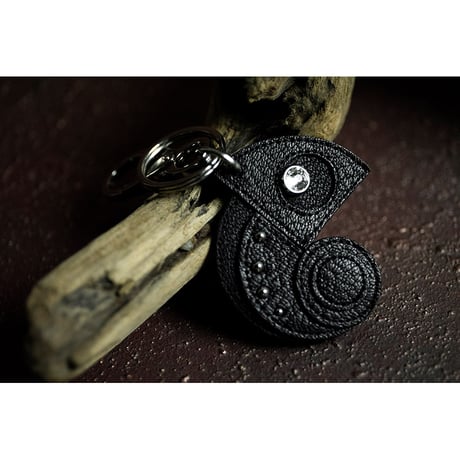 Leather Key Holder ( Small ) / Reon Icon Swarovski Eyes Design ( 88 Colors )