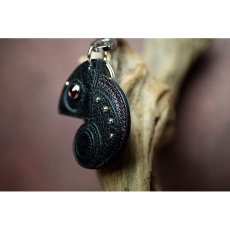 Leather Key Holder ( Small ) / Reon Icon Design ( NIGHTMARE・柩 Model )