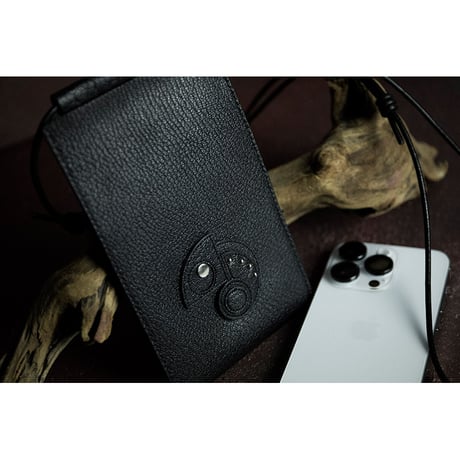 Leather Hanging Smartphone Pouch / Reon Icon Design ( 88 Colors )
