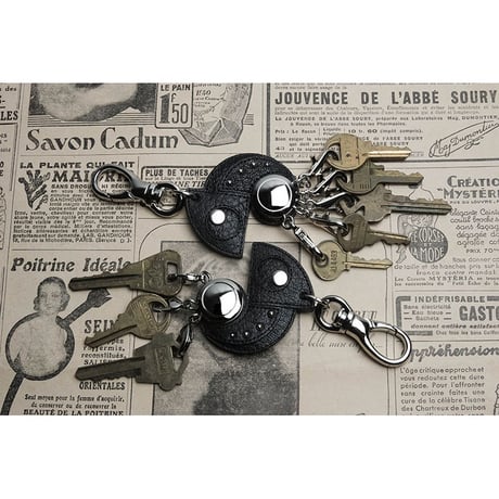 Leather Rotary 5 Pieces Key Holder / Reon Icon Design ( 88 Colors )