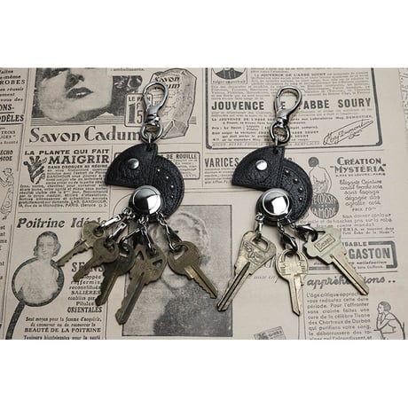 Leather Rotary 3 Pieces Key Holder / Reon Icon Design ( 88 Colors )