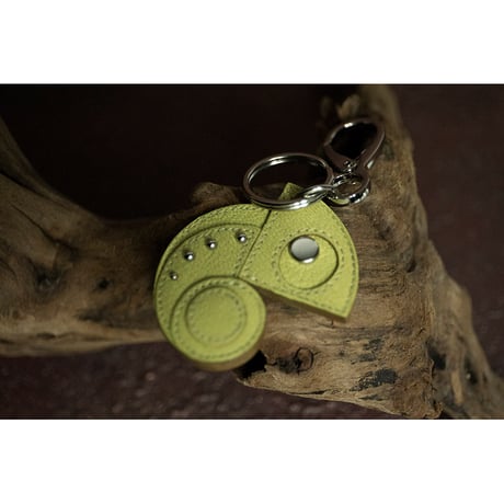 Leather Key Holder ( Small ) / Reon Icon Design ( Mimosa )