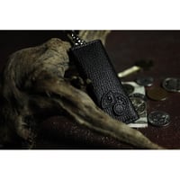 Leather Nano Wallet ( Key Holder Type ) / Reon Icon Design ( 88 Colors )