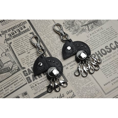 Leather Rotary 5 Pieces Key Holder / Reon Icon Design ( 88 Colors )