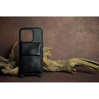 Leather Wallet function Shoulder Hook iPhone Case / Reon Icon Design ( 88 Colors )