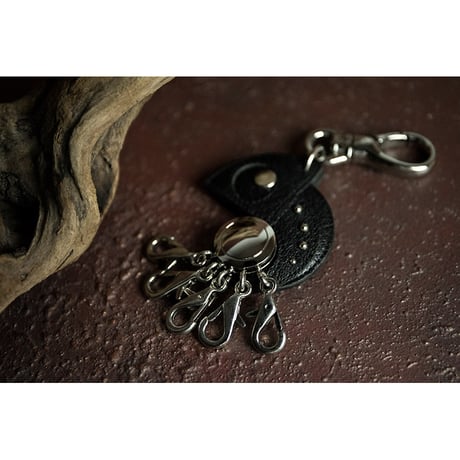 Leather Rotary 5 Pieces Key Holder / Reon Icon Design ( 88 Colors )