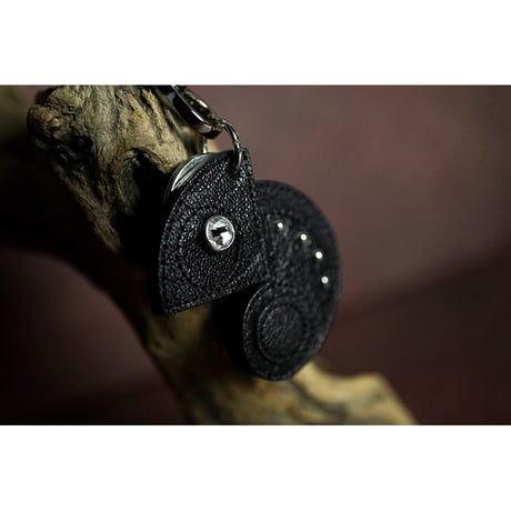 Leather Key Holder ( Small ) / Reon Icon Swarovski Eyes Design ( 88 Colors )