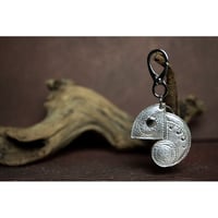 Leather Key Holder ( Small ) / Reon Icon Design ( Silver )