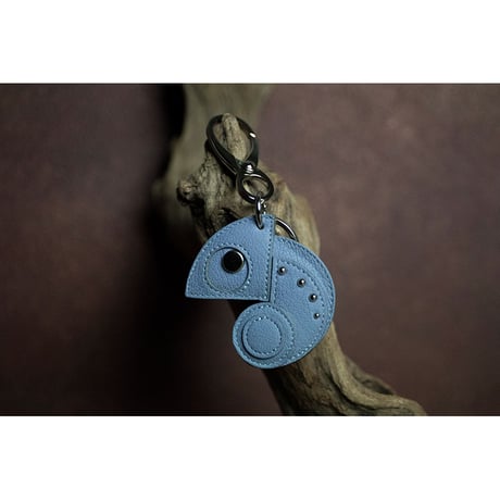 Leather Key Holder ( Small ) / Reon Icon Design ( Campanule )