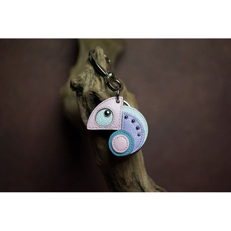 Leather Key Holder ( 2Small ) / Reon Icon Design  ( Combination Color )