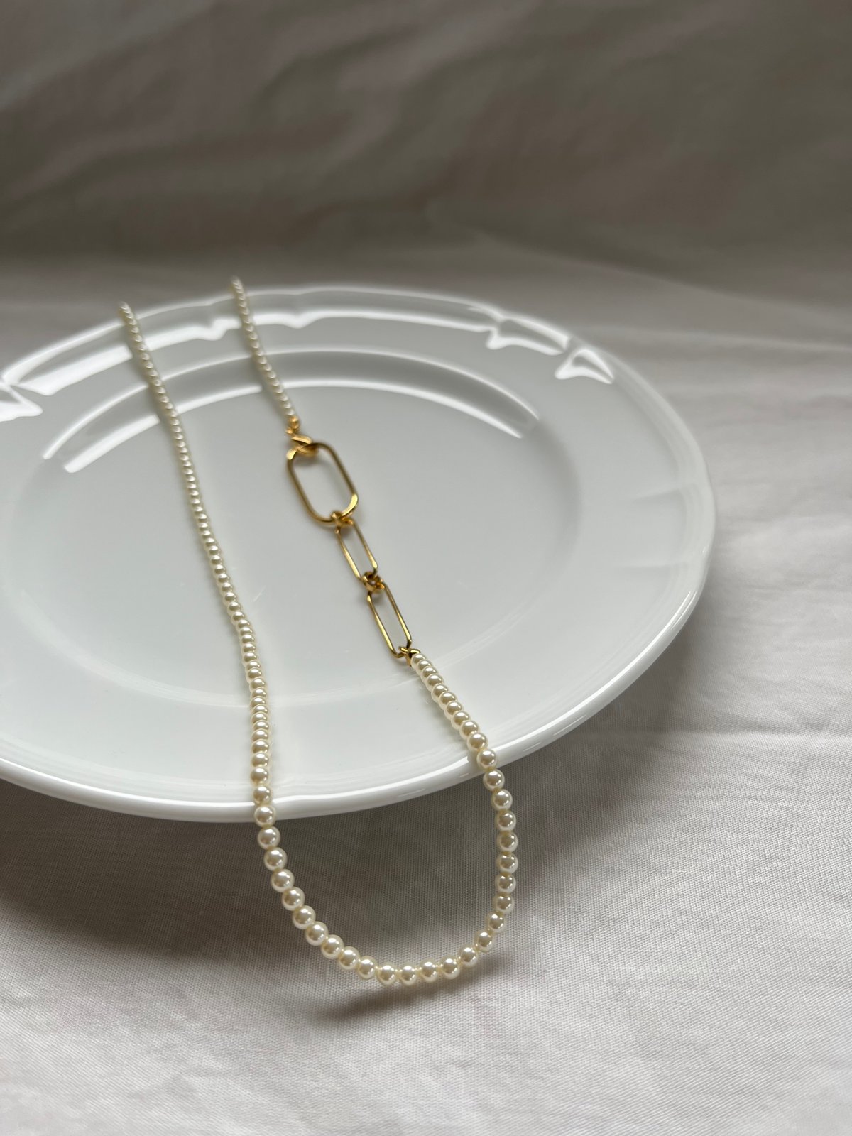 Câline Paris Vintage 3mmパールネックレス | Angelina
