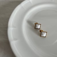 Câline Paris Vintage　ホワイトカクピアス