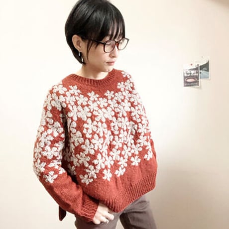 【PDFパターン】日本語版／Alyssum sweater by Tomomi Yoshimoto
