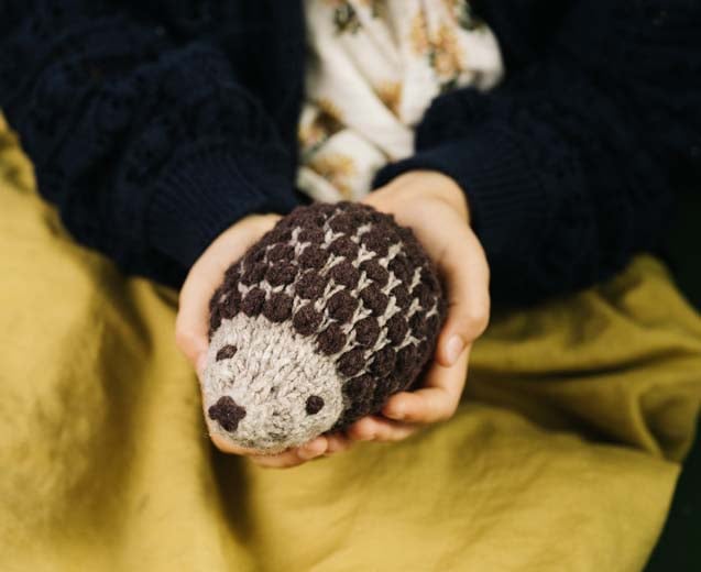 PDFパターン】Scrap Yarn Hedgehog 余り糸で編むポップコーン模様の