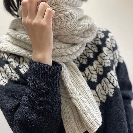 【PDFパターン】日本語版／Inaho Scarf（稲穂）by Tomomi Yoshimoto