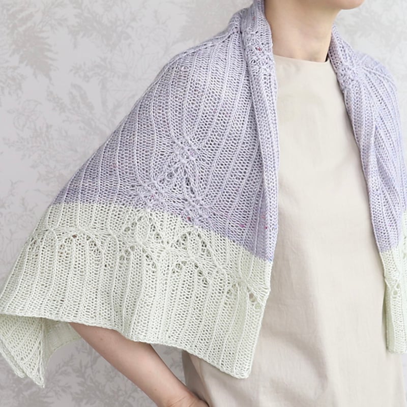 PDFパターン】日本語版／suimon shawl 水紋ショール by eri shimiz