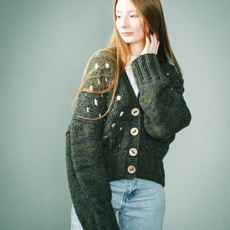 【PDFパターン】Polka Dot Cardi by Midori Hirose