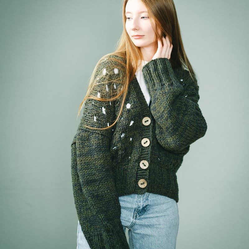 PDFパターン】Polka Dot Cardi by Midori Hirose | KAS