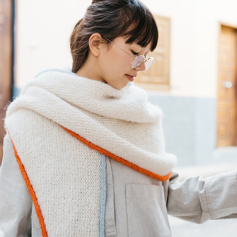 PDFパターン】Variations on Triangle ガーター編みの三角ショール b