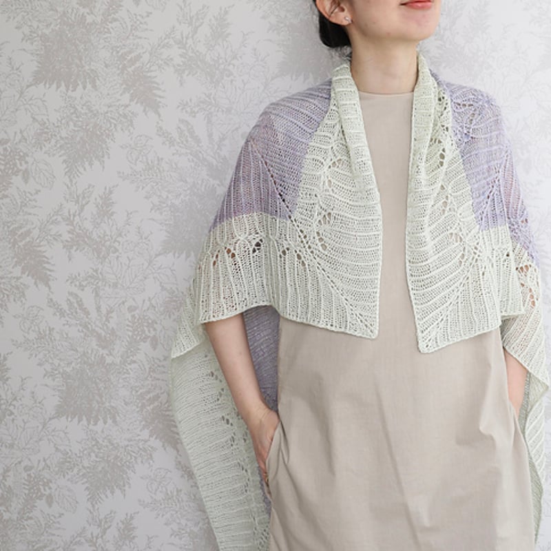 PDFパターン】日本語版／suimon shawl 水紋ショール by eri shimiz