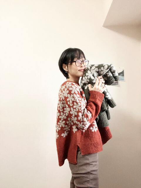 くるみページ PDFパターン】日本語版／Alyssum sweater by Tomomi Yoshimo