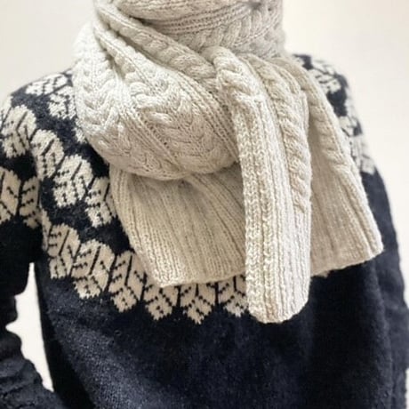 【PDFパターン】日本語版／Inaho Scarf（稲穂）by Tomomi Yoshimoto