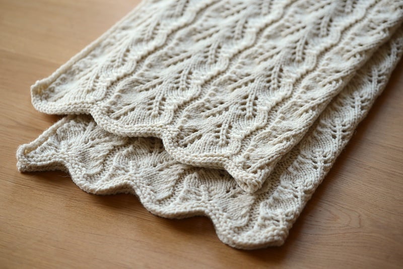 PDFパターン】Leaves 葉っぱの模様のブランケット＆ショール by Midori