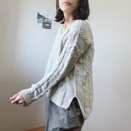 【PDFパターン】日本語版／Morrie Sweater by Tomomi Yoshimoto